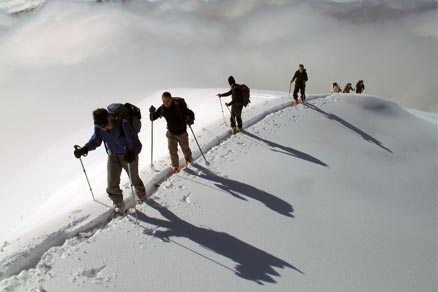 Ski de randonnée à Val Pelens